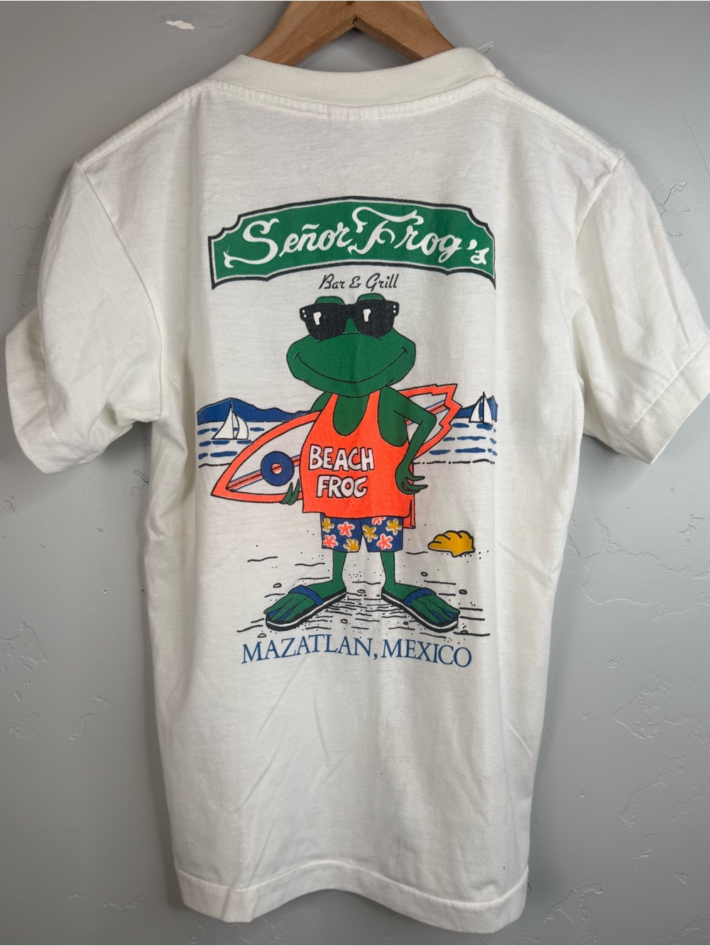 Vintage 90s Señor Frogs Mazatlan Mexico T-Shirt Single Stitch Small